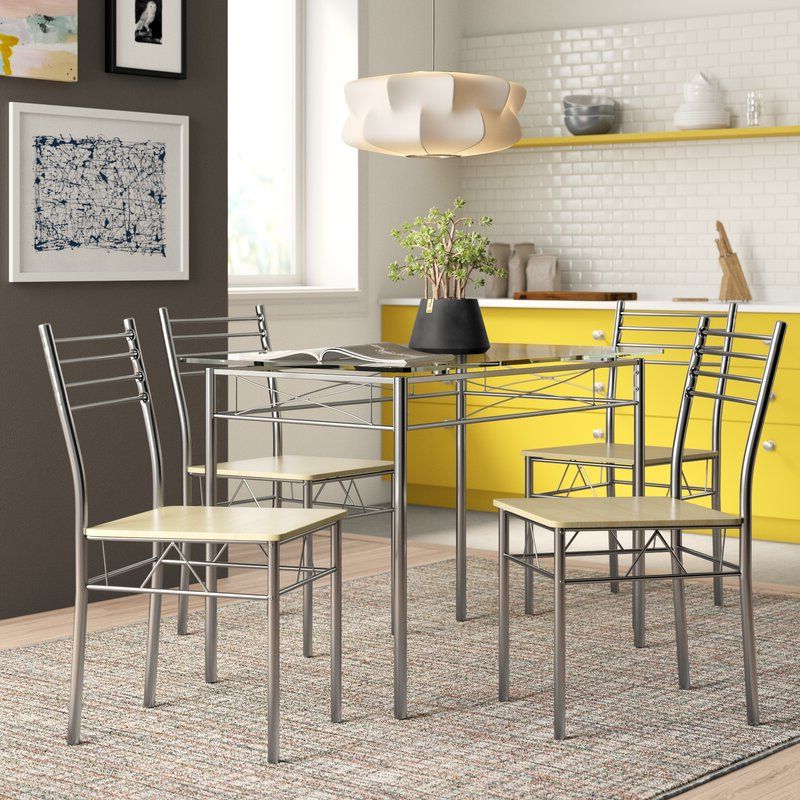 Reinert 5 Piece Dining Sets For 2018 Zipcode Design North Reading 5 Piece Dining Table Set & Reviews (View 1 of 20)