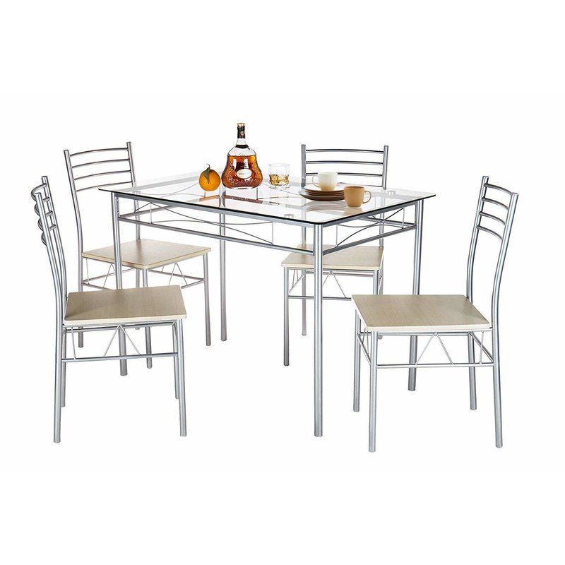 Reinert 5 Piece Dining Sets Inside Fashionable Zipcode Design North Reading 5 Piece Dining Table Set & Reviews (View 4 of 20)