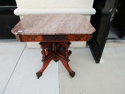Sale* 19th Century Eastlake Aesthetic Victorian Tennessee Marble Within Well Liked Poynter 3 Piece Drop Leaf Dining Sets (View 18 of 20)
