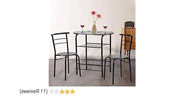 Tappahannock 3 Piece Counter Height Dining Sets Within 2019 3 Piece Kitchen Table Set & (View 17 of 20)
