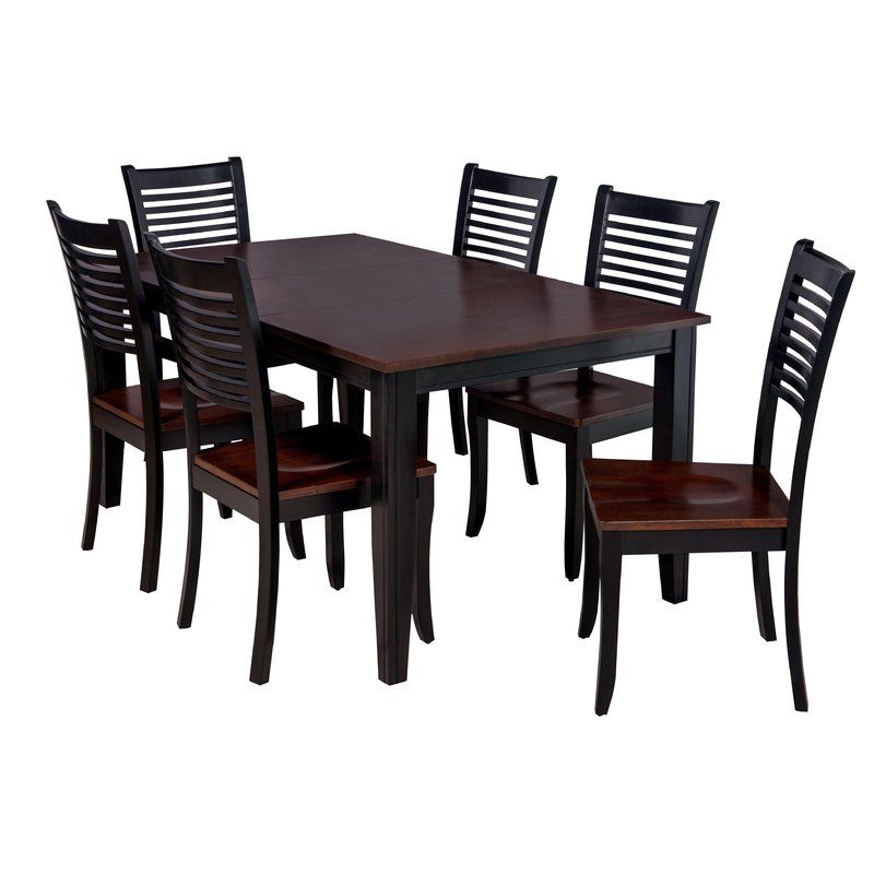 Ttpfurnish Aden 7 Piece Solid Wood Dining Set (View 9 of 20)