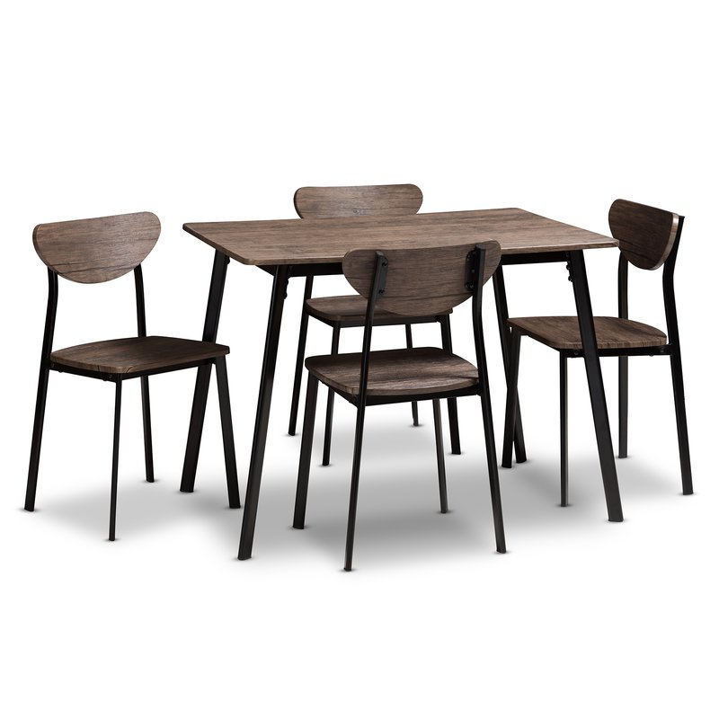 Union Rustic Tejeda 5 Piece Dining Set & Reviews (Photo 1 of 20)