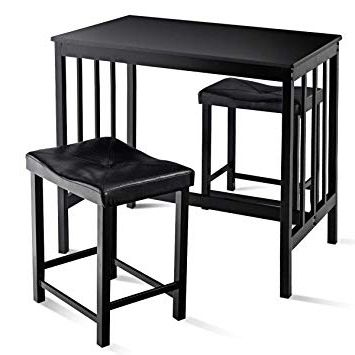 Well Known Amazon – Wsb Winston Porter Miskell 3 Piece Dining Set – Table Throughout Miskell 5 Piece Dining Sets (View 3 of 20)