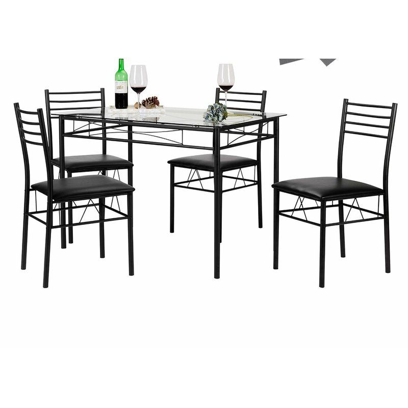 Well Known Lightle 5 Piece Breakfast Nook Dining Sets In Ebern Designs Lightle 5 Piece Breakfast Nook Dining Set & Reviews (View 1 of 20)