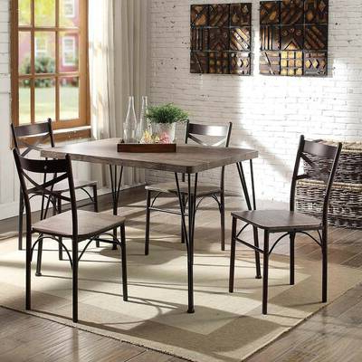 Well Known Queener 5 Piece Dining Sets Pertaining To Red Barrel Studio Queener 5 Piece Dining Set & Reviews (Photo 3 of 20)