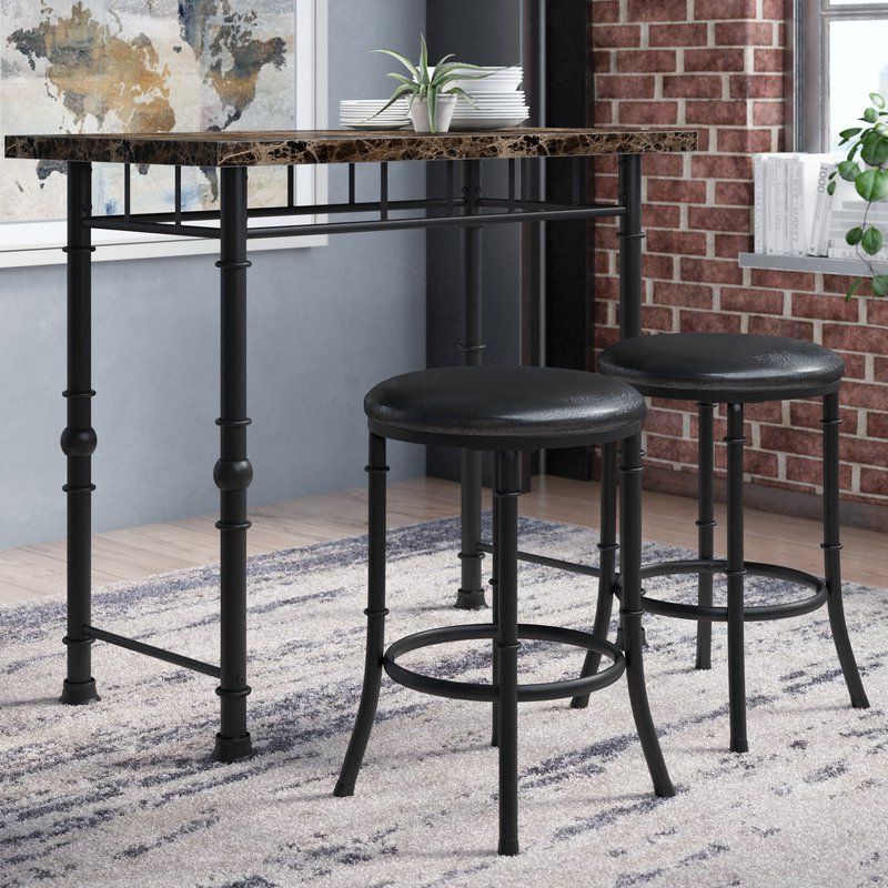 Williston Forge Giles 3 Piece Dining Set & Reviews (View 1 of 20)