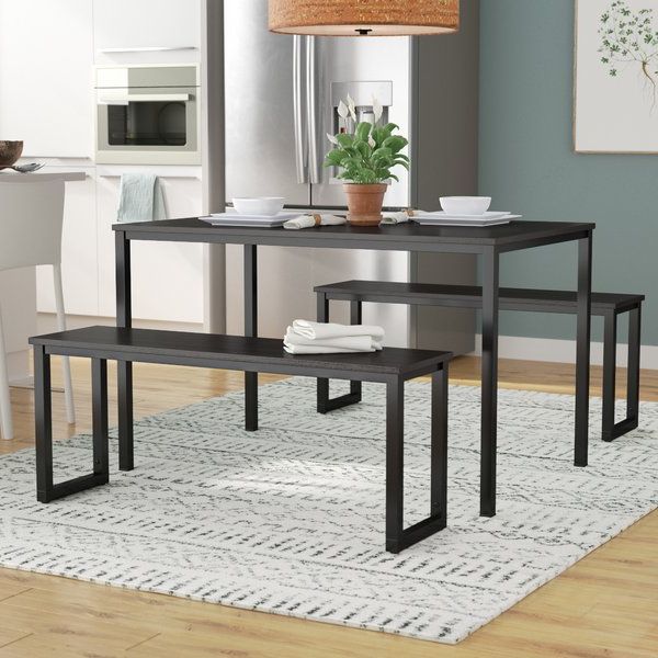 Wrought Studio Chelmsford 3 Piece Dining Set & Reviews (View 8 of 20)