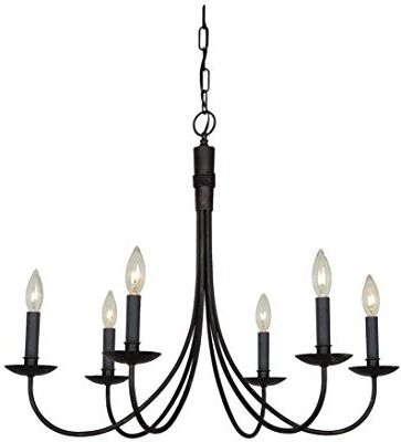 2017 Shaylee 8 Light Candle Style Chandeliers Intended For Iron 8 Light Black Chandelier – – Amazon (View 24 of 25)