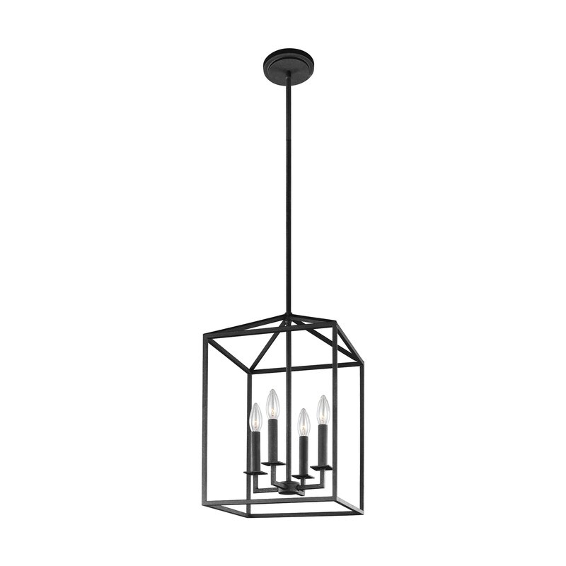 2017 Thorne 4 Light Lantern Rectangle Pendants In Odie 4 Light Lantern Square/rectangle Pendant (Photo 17 of 25)