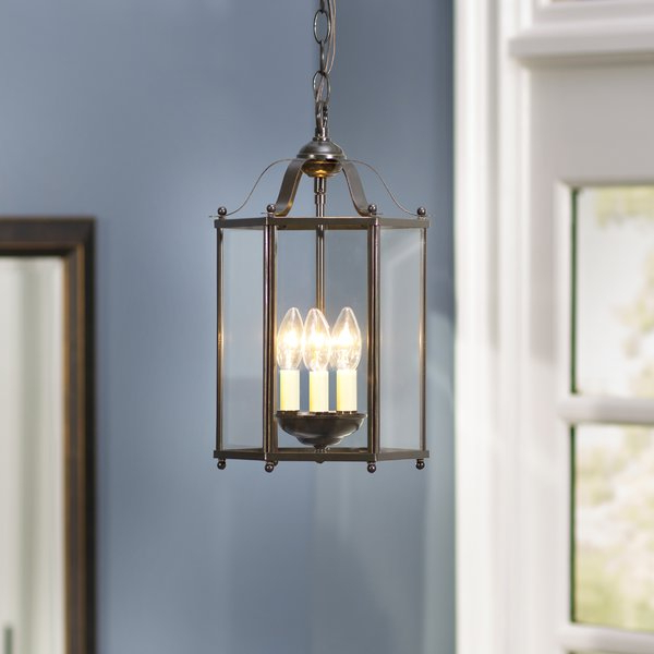 2018 Leiters 3 Light Lantern Geometric Pendants Regarding Leiters 3 Light Lantern Geometric Pendant (Photo 1 of 25)