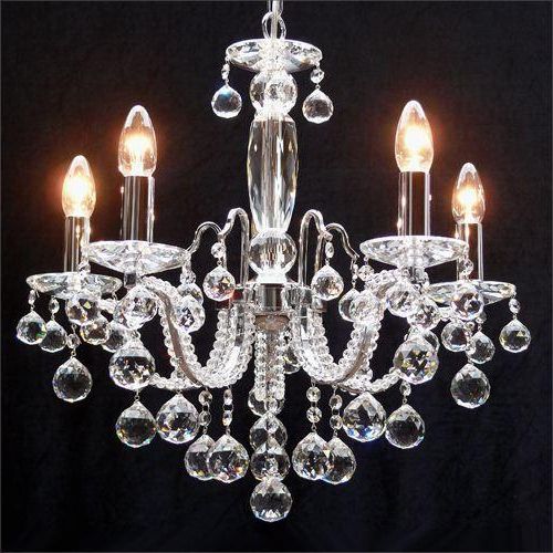 4 Light Crystal Chandelier With Ball Drops Regarding Most Up To Date Von 4 Light Crystal Chandeliers (View 21 of 25)