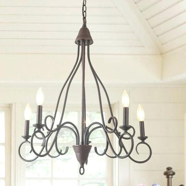 5 Candle Chandelier – Purrfectcatgifts (View 14 of 25)