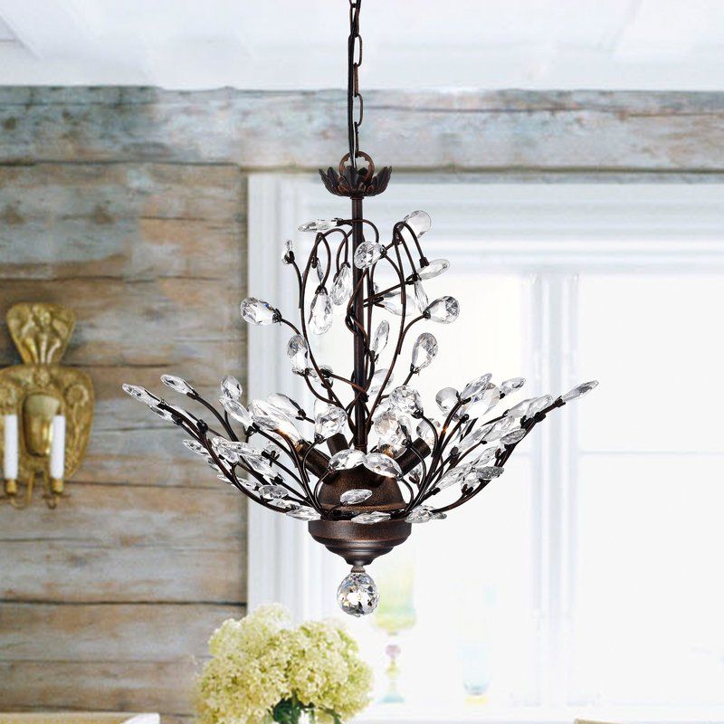 Alijah 4 Light Led Candle Style Chandelier With Famous Hesse 5 Light Candle Style Chandeliers (View 23 of 25)