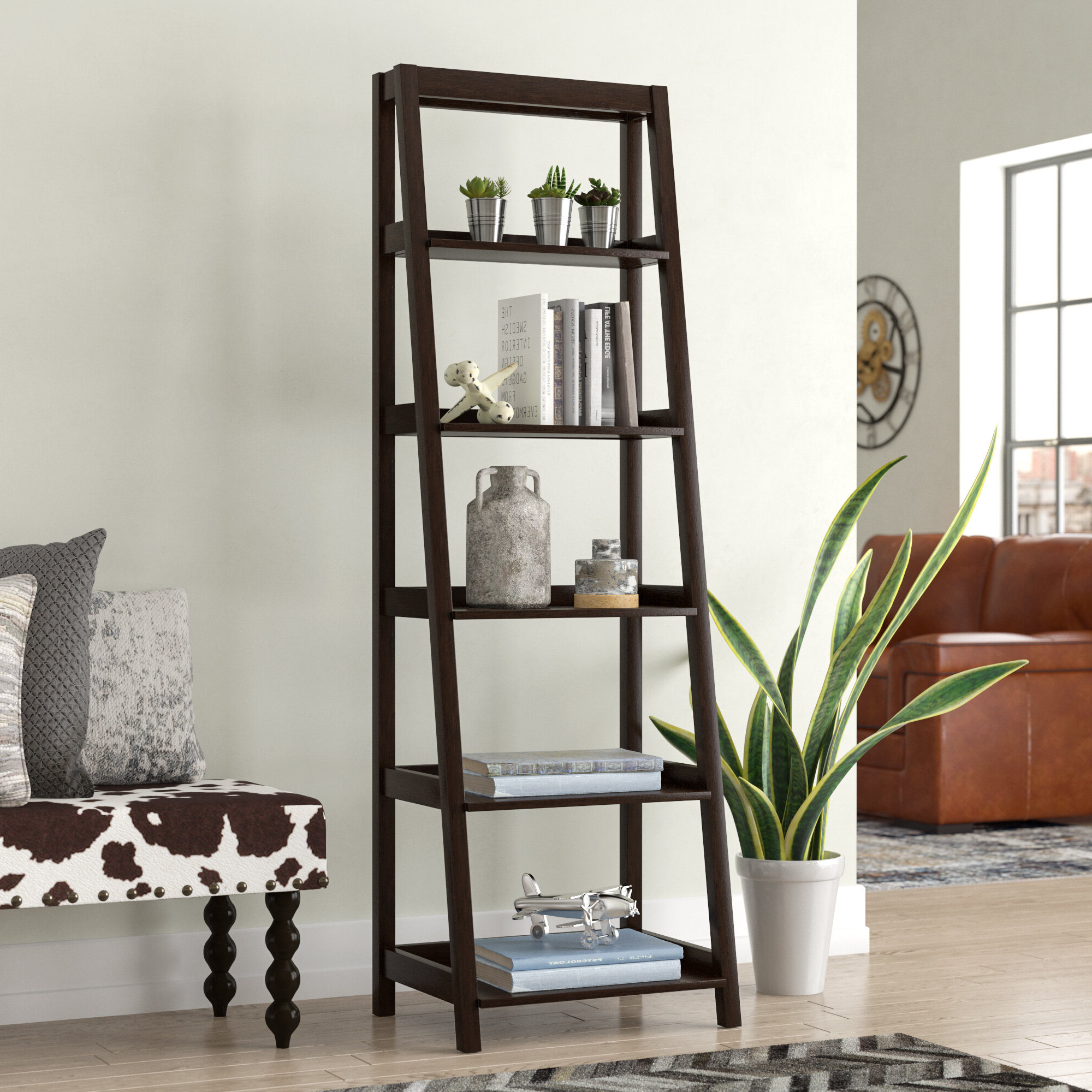 Averett Ladder Bookcases Throughout Most Current Adelle Ladder Bookcase (Photo 14 of 20)