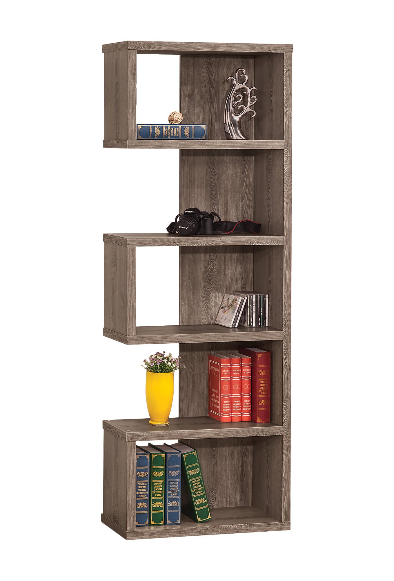 Best And Newest Ervin Geometric Bookcases Throughout Chrysanthos Geometric Bookcase (View 20 of 20)