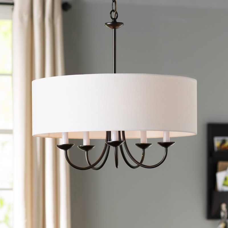 Best And Newest Montes 3 Light Drum Chandeliers Pertaining To Burton 5 Light Drum Chandelier (View 13 of 25)