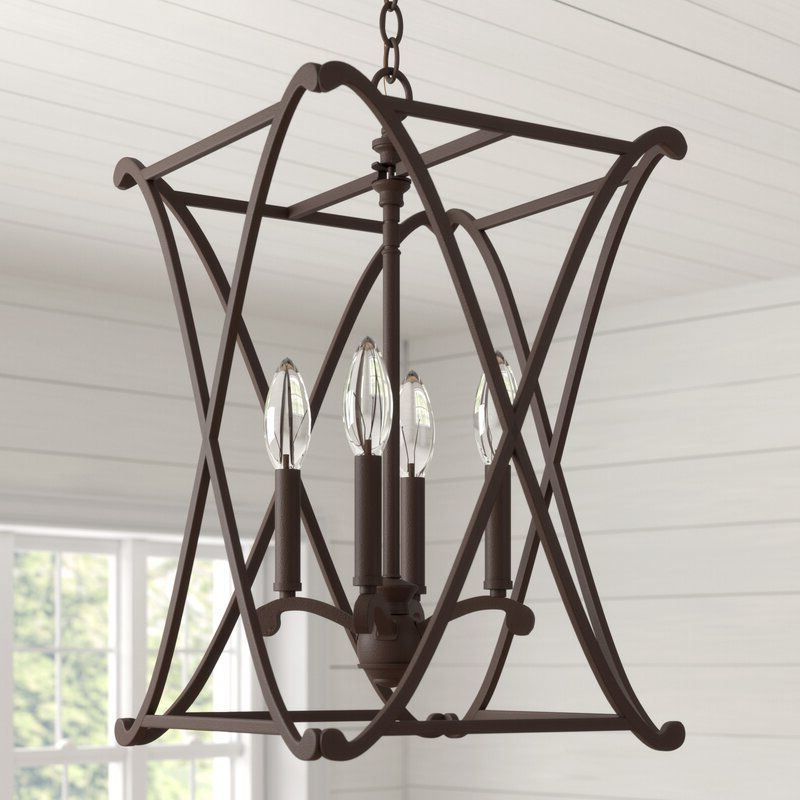 Best And Newest Nisbet 4 Light Lantern Geometric Pendants Inside Nisbet 4 Light Lantern Geometric Pendant (Photo 3 of 25)