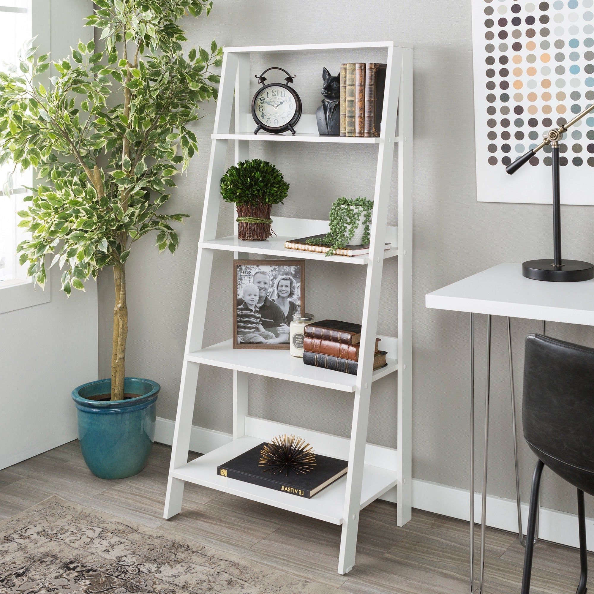 Bordelon Slatted Ladder Bookcases Pertaining To Favorite Wood Ladder Bookshelf – Home Ideas (View 19 of 20)