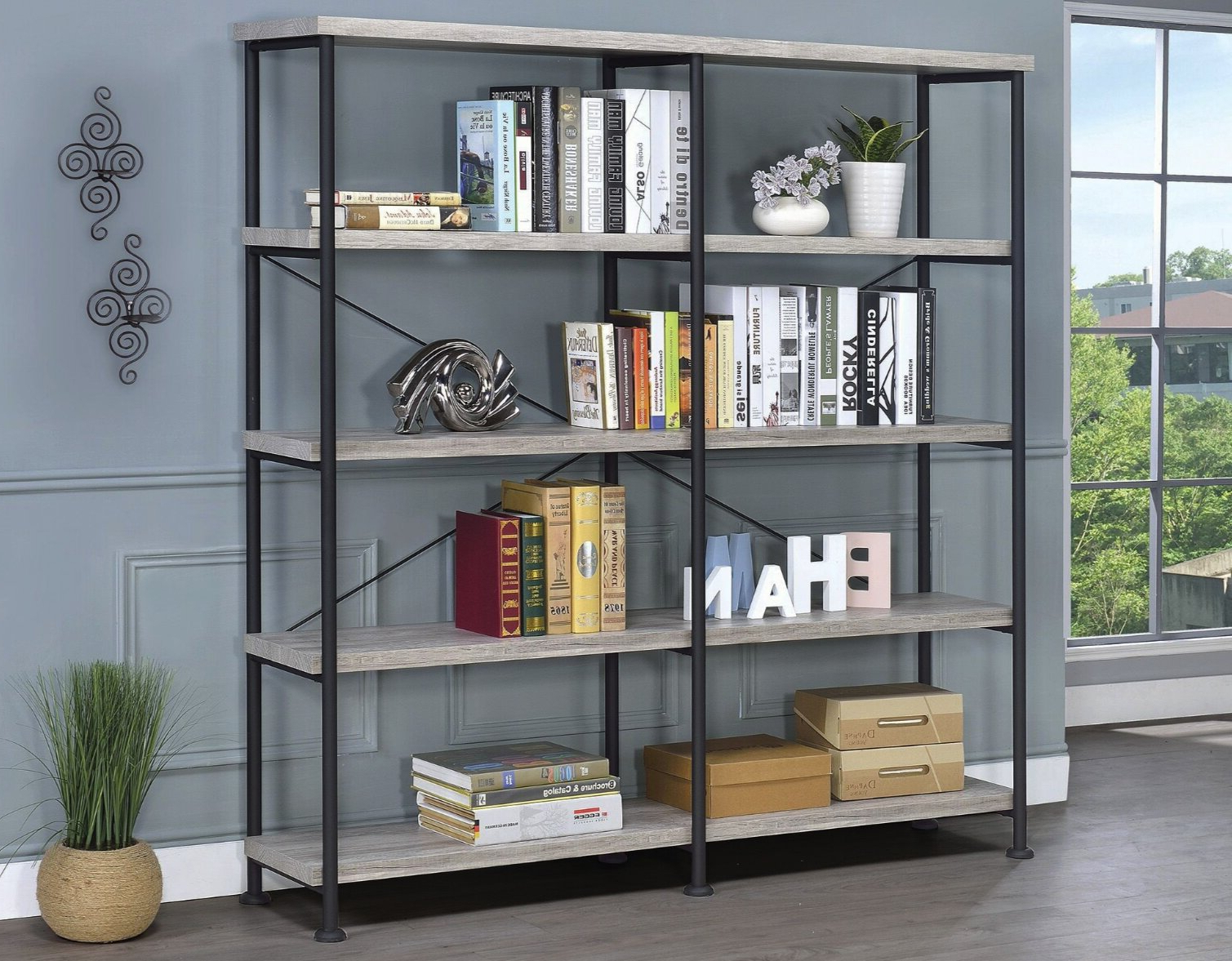 Featured Photo of 20 The Best Cifuentes Dual Etagere Bookcases