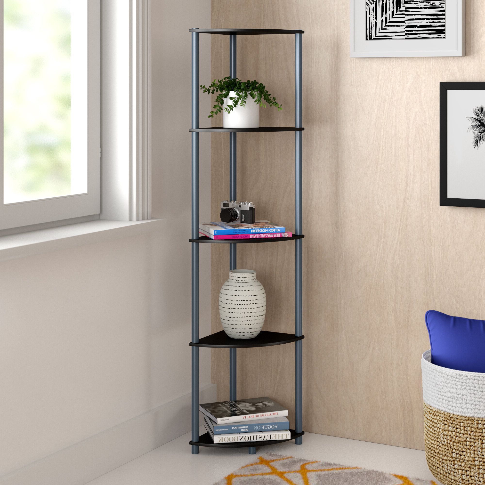 Corner Gray Bookcases You'll Love In  (View 7 of 20)