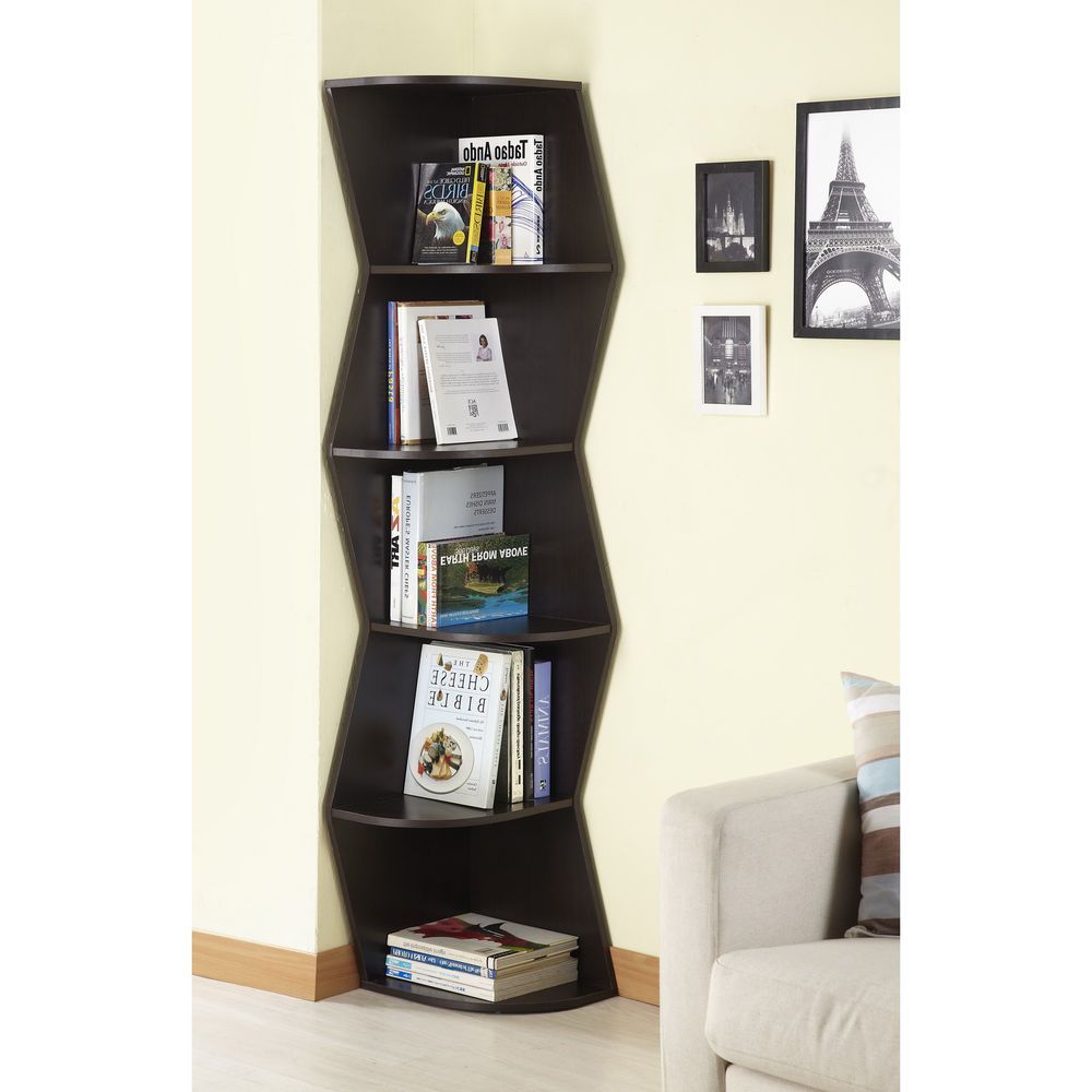 Courtdale Corner Bookcases For Most Recent Ideas: Unique Interior Shelving Design With Corner Bookcase (View 19 of 20)