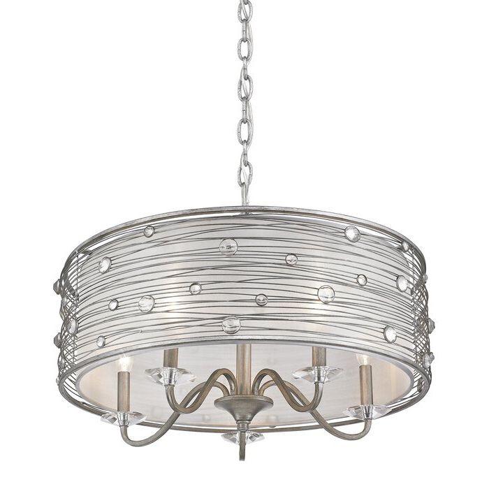 Current Hermione 5 Light Drum Chandeliers Within Hermione 5 Light Drum Chandelier (Photo 1 of 25)