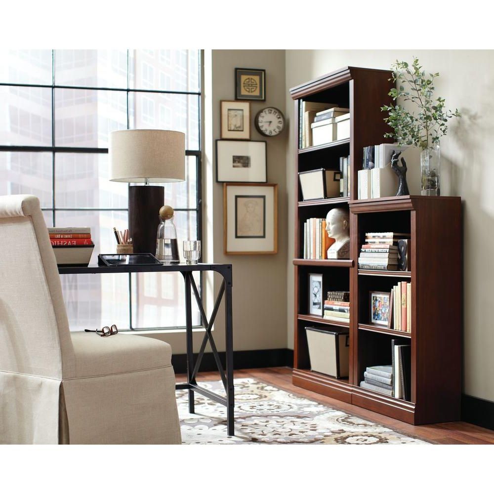 Decorative Standard Bookcases Within Trendy Hampton Bay Dark Brown 3 Shelf Decorative Bookcase Thd (View 4 of 20)