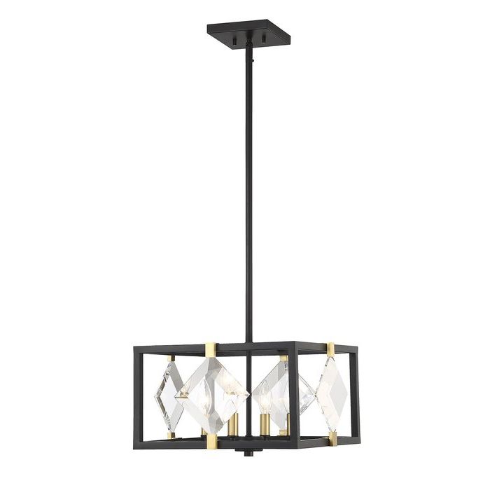 Delon 4 Light Square Chandeliers Inside Widely Used Nowak 4 Light Square/rectangle Chandelier (View 11 of 25)