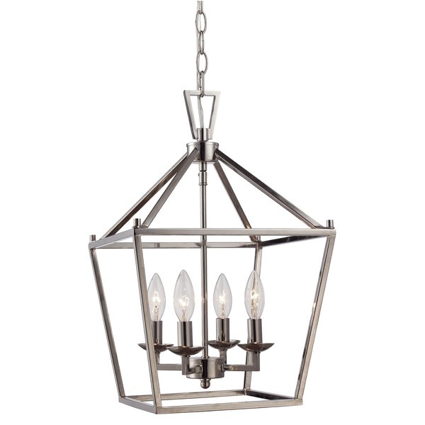 Famous Louanne 3 Light Lantern Geometric Pendants Inside Carmen 4 Light Lantern Geometric Pendant (View 13 of 25)