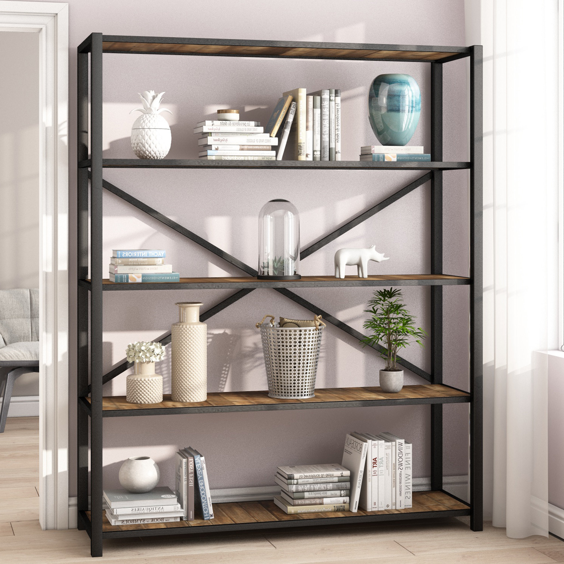 Famous Niels Etagere Bookcase With Beckwith Etagere Bookcases (Photo 14 of 20)