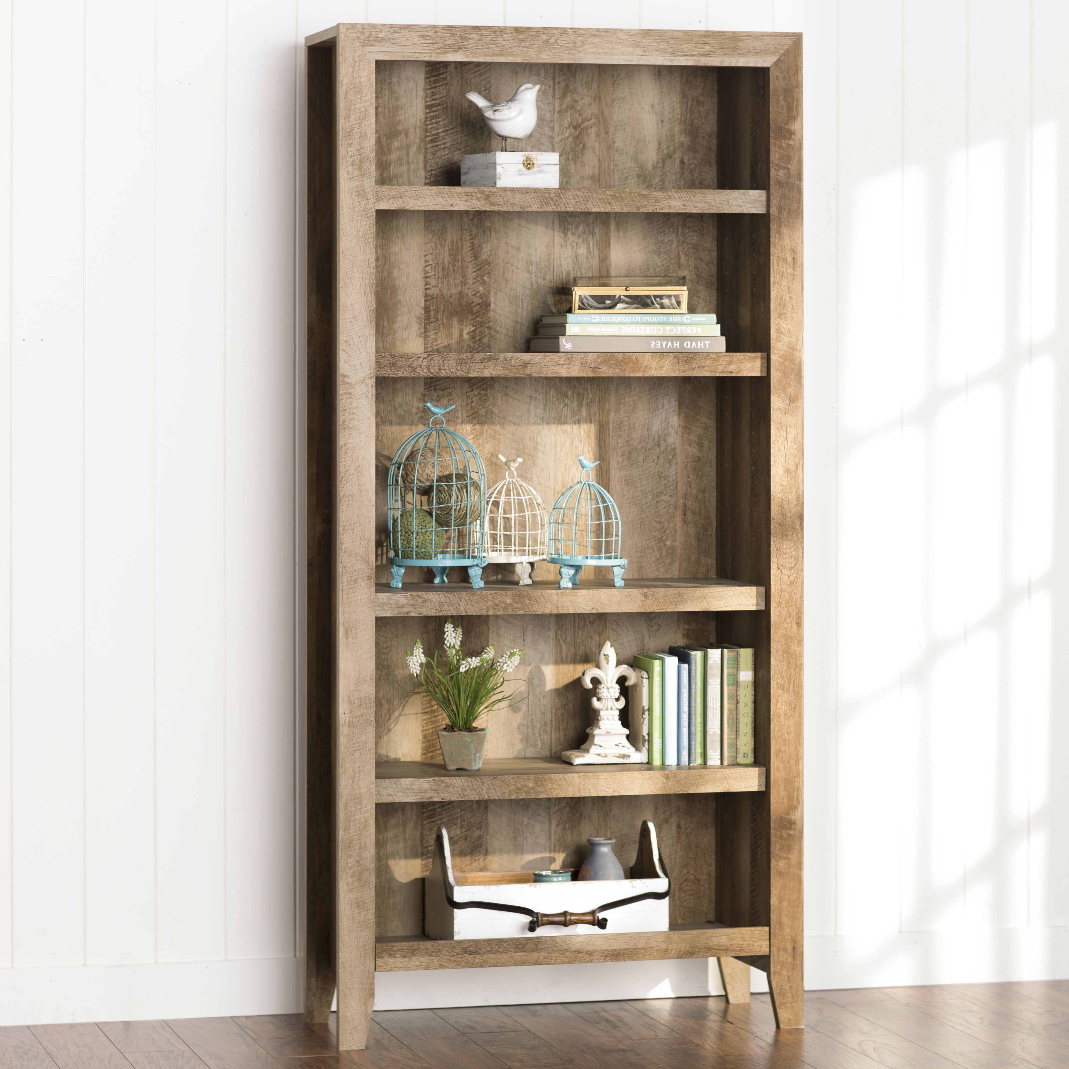 Farmhouse & Rustic Standard Bookcases & Bookshelves (View 9 of 20)