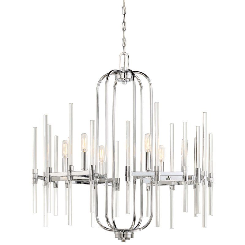 Favorite Lynn 6 Light Geometric Chandeliers Intended For Concepcion 6 Light Candle Style Chandelier (View 19 of 25)