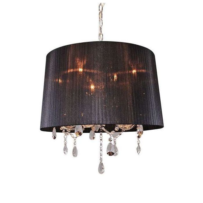 Favorite Thresa 5 Light Shaded Chandeliers With Regard To Chandelier Marie Theresa 5 With Black Organza Shade (View 1 of 25)