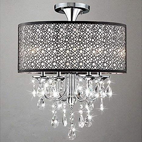 First Lighting Agena 4 Light Drum Chandelier – – Amazon Throughout Newest Breithaup 4 Light Drum Chandeliers (View 8 of 25)
