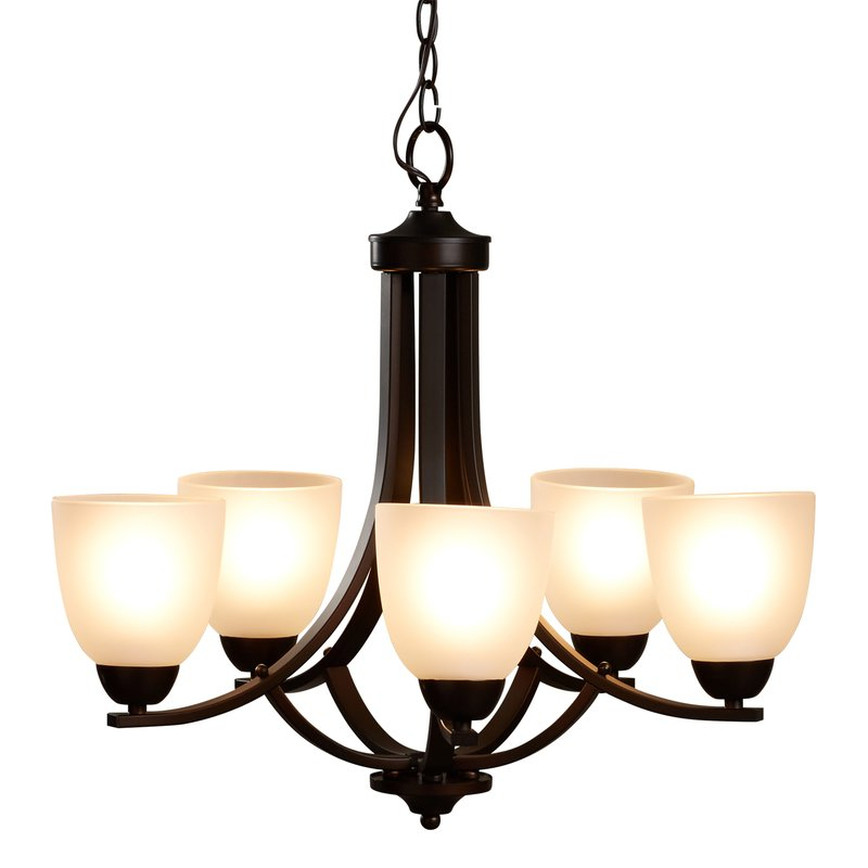 Featured Photo of 25 The Best Hayden 5-light Shaded Chandeliers