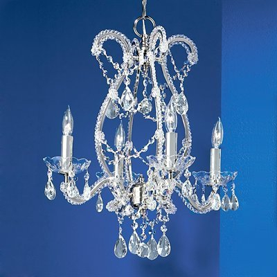 Most Current Aurore 4 Light Crystal Chandeliers For Classic Lighting Aurora 4 Light Chrome Chandelier (View 14 of 25)