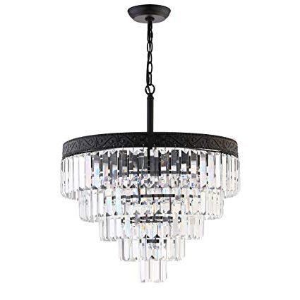 Most Recent Jonathan Y Jyl9007b Wyatt 20" 4 Light Crystal Chandelier, 20 Pertaining To Von 4 Light Crystal Chandeliers (View 8 of 25)