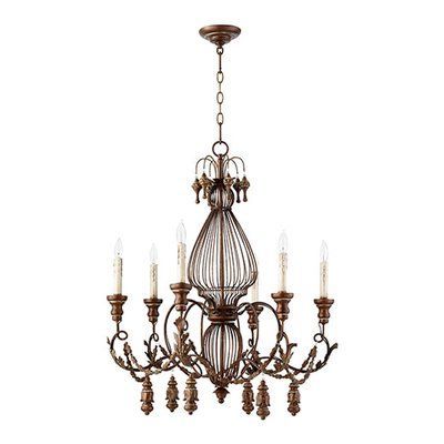 Most Recent Paladino 6 Light Chandeliers Regarding One Allium Way Paladino 6 Light Candle Style Chandelier (View 14 of 25)