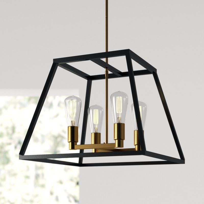 Most Up To Date Shisler 4 Light Square/rectangle Chandelier For Delon 4 Light Square Chandeliers (View 24 of 25)