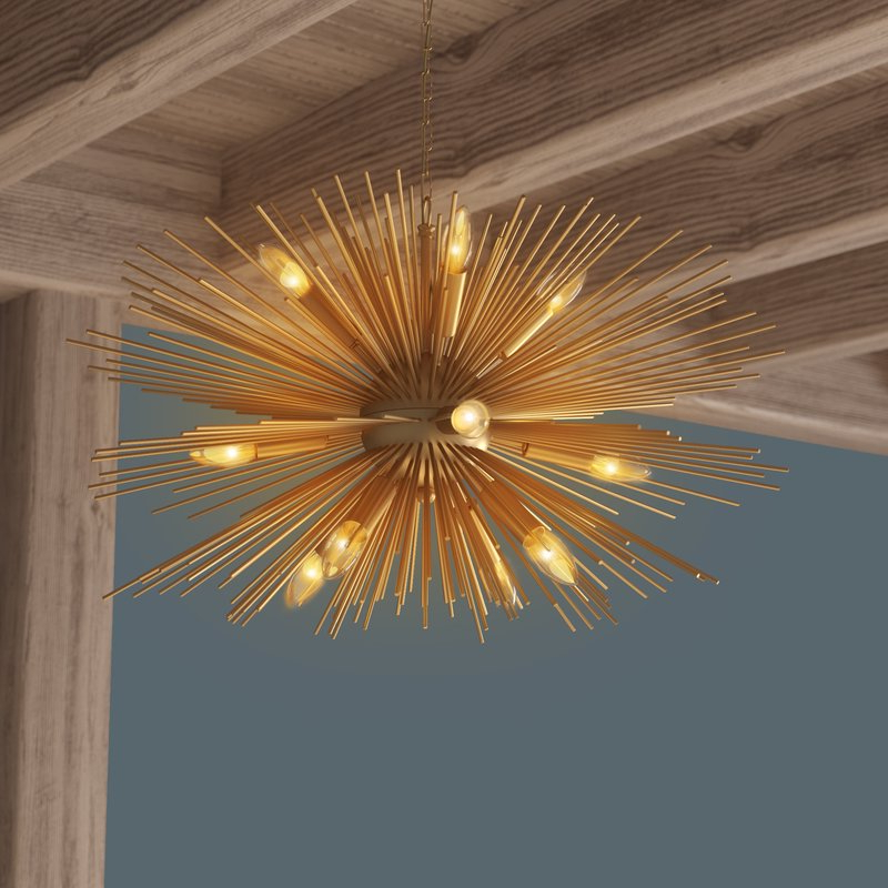 Nelly 12 Light Sputnik Chandelier For Widely Used Nelly 12 Light Sputnik Chandeliers (View 2 of 25)