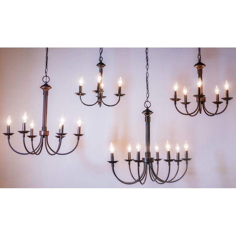 Newest Shaylee 5 Light Candle Style Chandelier Within Shaylee 8 Light Candle Style Chandeliers (View 8 of 25)