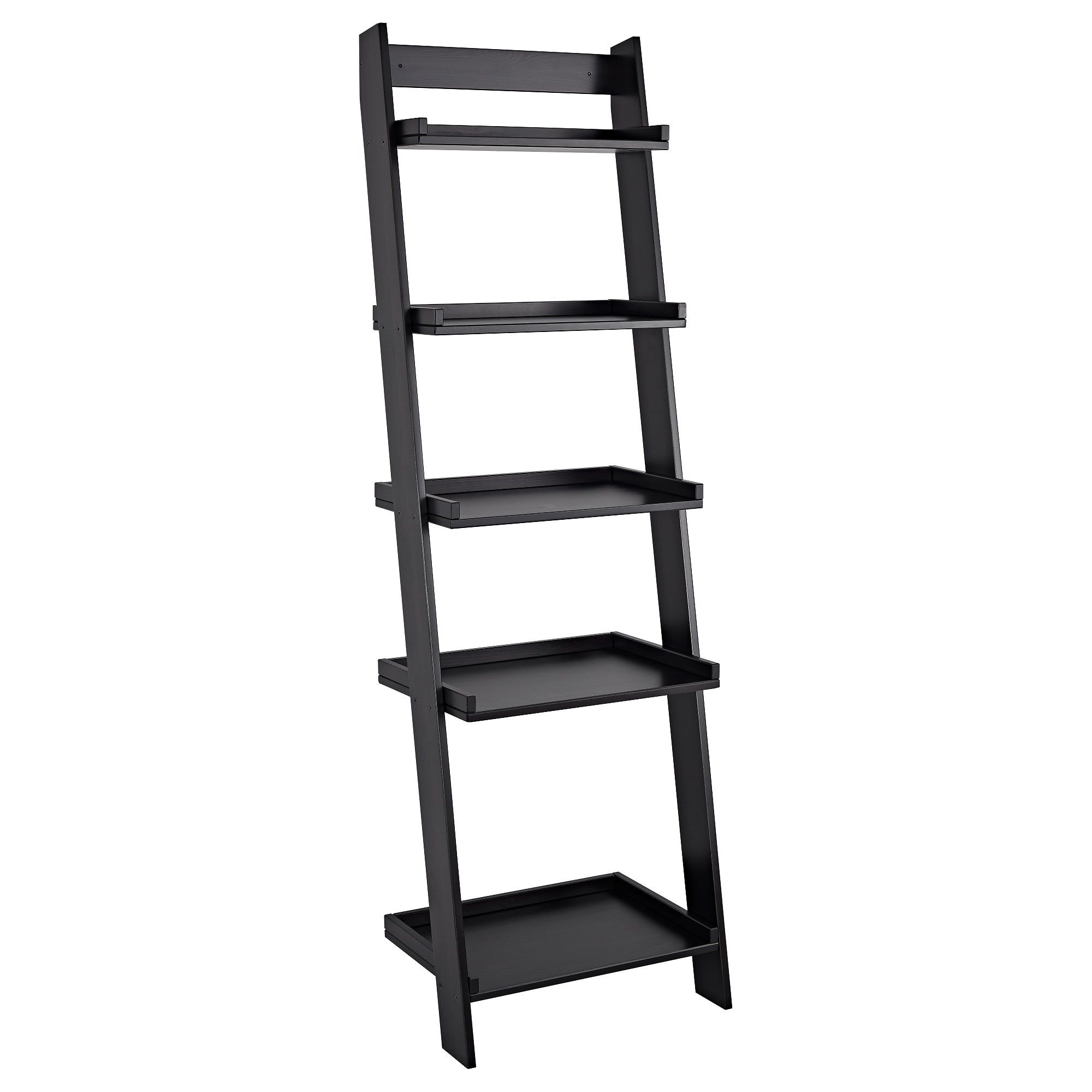 Newest Wall Shelf Hoghem Black Brown For Ricardo Ladder Bookcases (View 19 of 20)