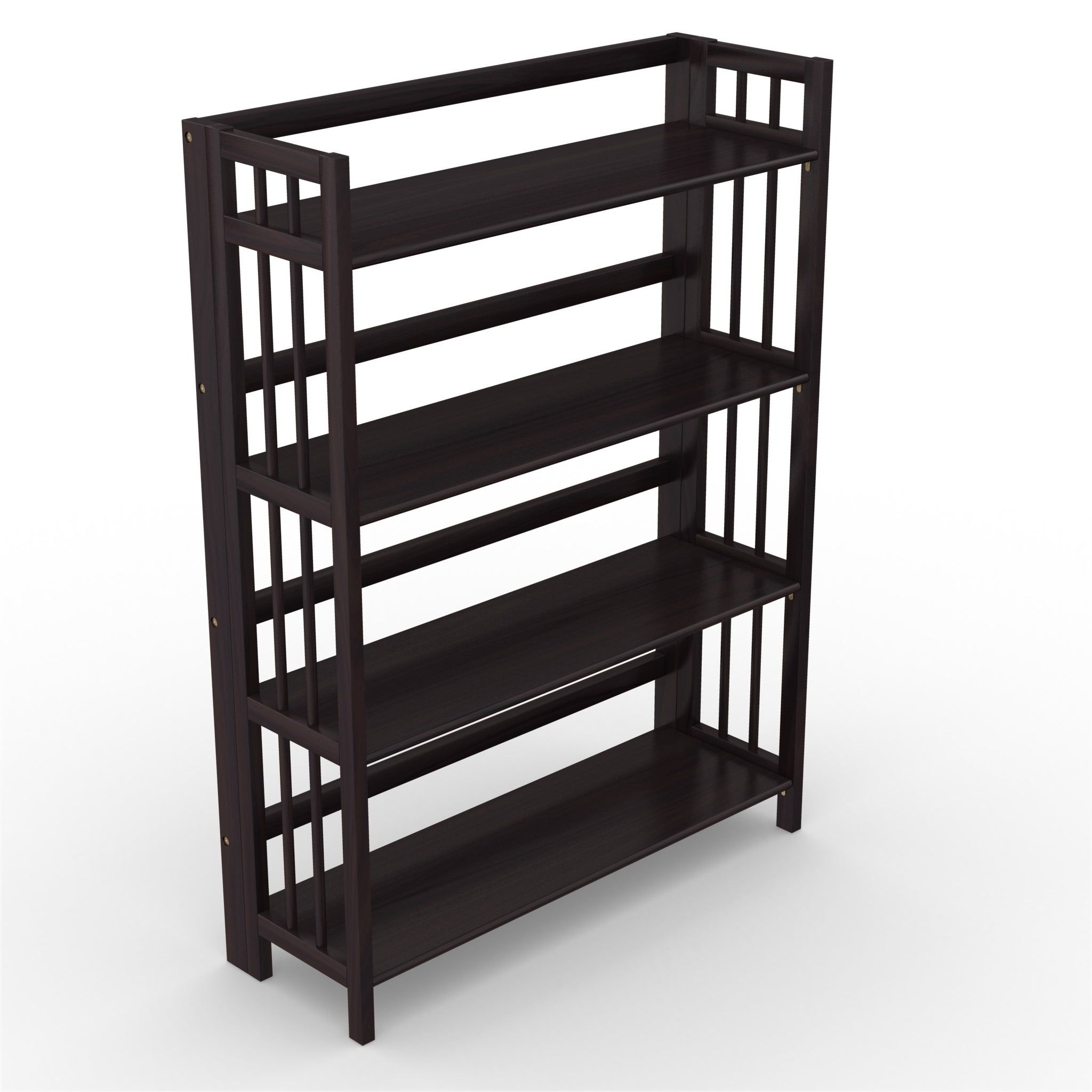 No Assembly Folding Four Shelf Bookcase For 2019 Narrow Profile Standard Cube Bookcases (View 19 of 20)