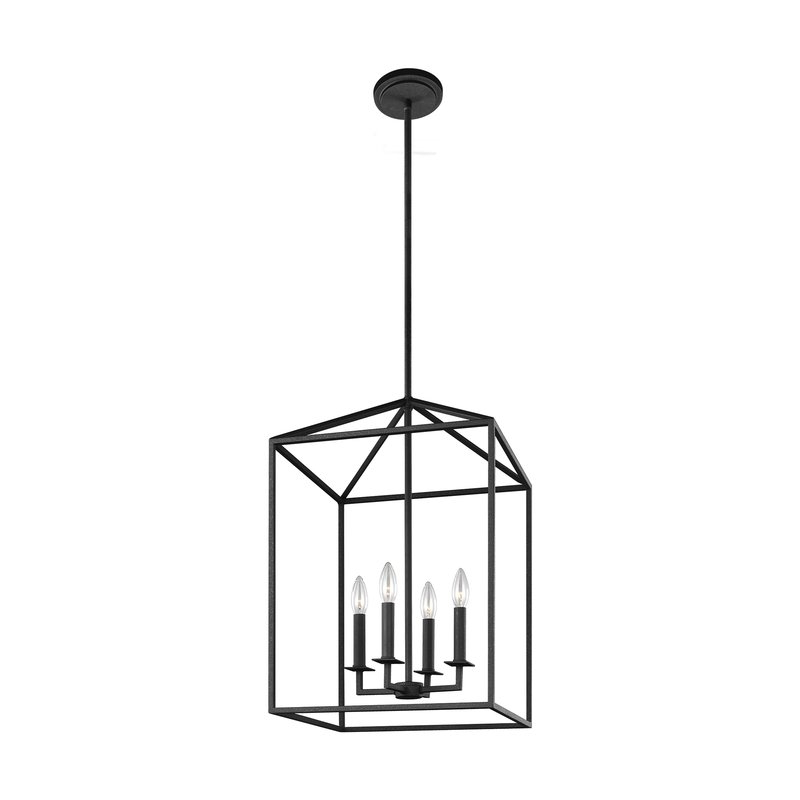 Odie 4 Light Lantern Square/rectangle Pendant Within Popular Thorne 6 Light Lantern Square / Rectangle Pendants (Photo 12 of 25)