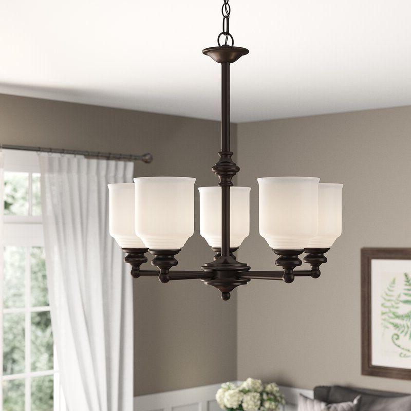 Preferred Fanshaw 5 Light Shaded Chandelier Intended For Alayna 4 Light Shaded Chandeliers (View 11 of 25)
