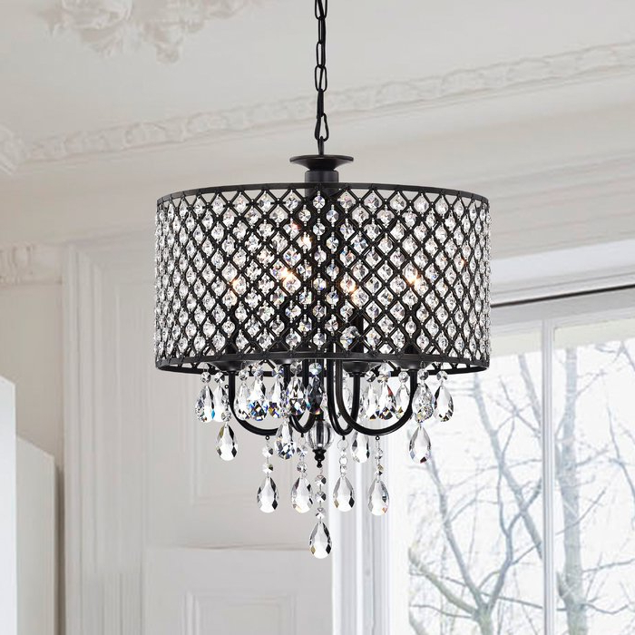 Featured Photo of 2024 Popular Gisselle 4-light Drum Chandeliers