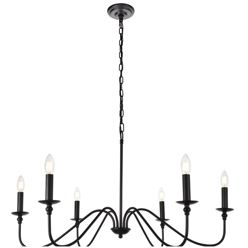 Recent Perseus 6 Light Candle Style Chandeliers Intended For Hamza 6 Light Candle Style Chandelier (Photo 16 of 25)