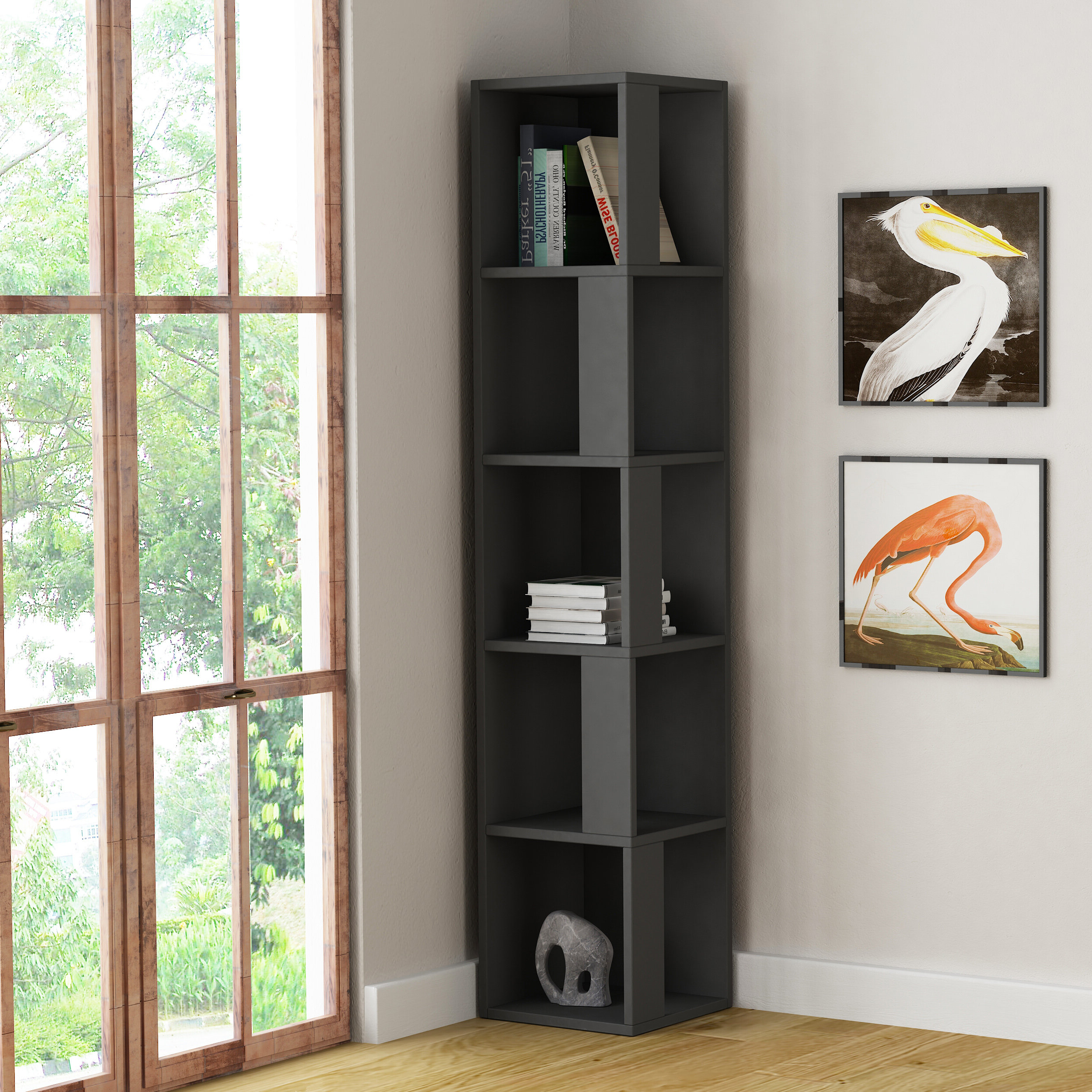 Recent Sisto Corner Bookcase Intended For Courtdale Corner Bookcases (View 4 of 20)