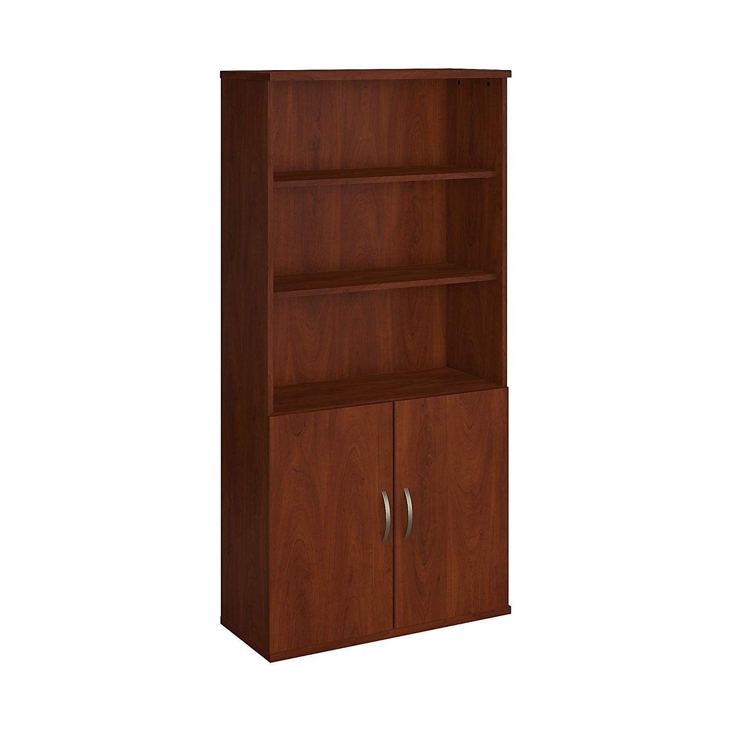 Series C Standard Bookcases With Most Recently Released Bush Business Furniture Series C Elite 36w 5 Shelf Bookcase With Doors In  Hansen Cherry (View 3 of 20)
