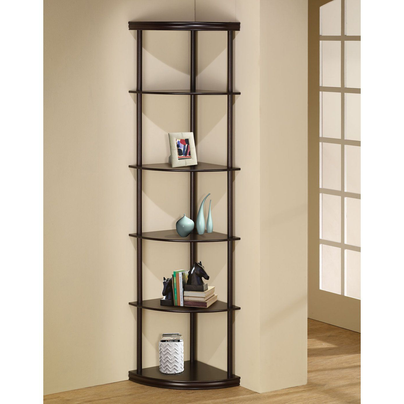 Shop Coaster Fine Furniture 800279ii Corner Shelf At The Regarding Trendy Johannes Corner Bookcases (View 14 of 20)